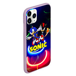 Чехол iPhone 11 Pro матовый SONIC, цвет: 3D-сиреневый — фото 2