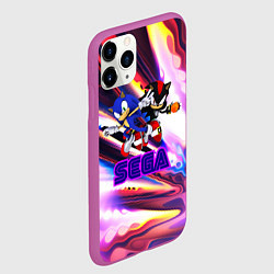 Чехол iPhone 11 Pro матовый SONIC, цвет: 3D-фиолетовый — фото 2