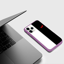 Чехол iPhone 11 Pro матовый Monokuma, цвет: 3D-фиолетовый — фото 2