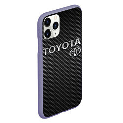 Чехол iPhone 11 Pro матовый TOYOTA CARBON, цвет: 3D-серый — фото 2