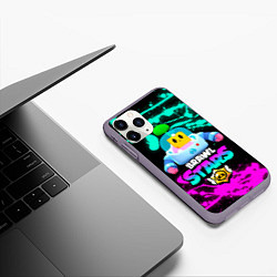 Чехол iPhone 11 Pro матовый BRAWL STARS SPROUT 24, цвет: 3D-серый — фото 2