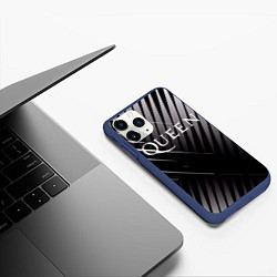 Чехол iPhone 11 Pro матовый Queen, цвет: 3D-тёмно-синий — фото 2