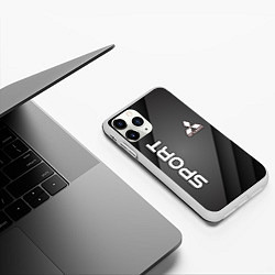 Чехол iPhone 11 Pro матовый MITSUBISH SPORT, цвет: 3D-белый — фото 2