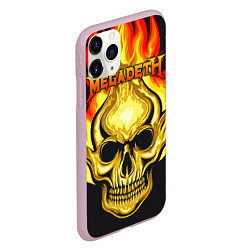 Чехол iPhone 11 Pro матовый Megadeth, цвет: 3D-розовый — фото 2