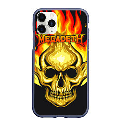 Чехол iPhone 11 Pro матовый Megadeth, цвет: 3D-серый