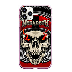 Чехол iPhone 11 Pro матовый Megadeth, цвет: 3D-розовый