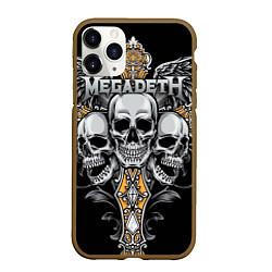 Чехол iPhone 11 Pro матовый Megadeth, цвет: 3D-коричневый