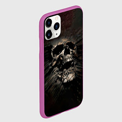 Чехол iPhone 11 Pro матовый ЧЕРЕП, цвет: 3D-фиолетовый — фото 2