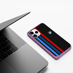 Чехол iPhone 11 Pro матовый BMW CARBON, цвет: 3D-фиолетовый — фото 2