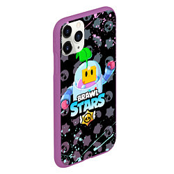 Чехол iPhone 11 Pro матовый BRAWL STARS SPROUT, цвет: 3D-фиолетовый — фото 2