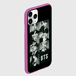 Чехол iPhone 11 Pro матовый BTS, цвет: 3D-фиолетовый — фото 2