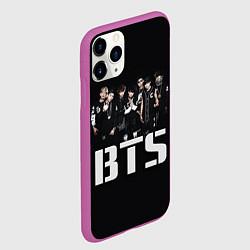 Чехол iPhone 11 Pro матовый BTS, цвет: 3D-фиолетовый — фото 2