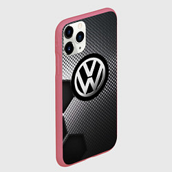 Чехол iPhone 11 Pro матовый VOLKSWAGEN, цвет: 3D-малиновый — фото 2