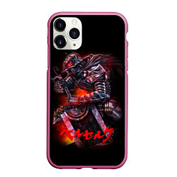 Чехол iPhone 11 Pro матовый BERSERK, цвет: 3D-малиновый