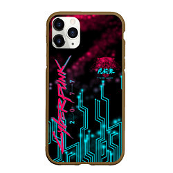 Чехол iPhone 11 Pro матовый CYBERPUNK, цвет: 3D-коричневый