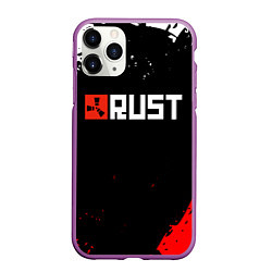 Чехол iPhone 11 Pro матовый RUST, цвет: 3D-фиолетовый