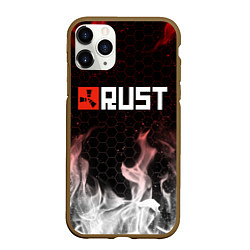 Чехол iPhone 11 Pro матовый RUST, цвет: 3D-коричневый