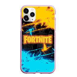 Чехол iPhone 11 Pro матовый FORTNITE, цвет: 3D-розовый