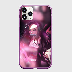 Чехол iPhone 11 Pro матовый NEZUKO, цвет: 3D-фиолетовый