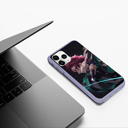 Чехол iPhone 11 Pro матовый KIMETSU NO YAIBA, цвет: 3D-светло-сиреневый — фото 2