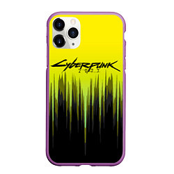 Чехол iPhone 11 Pro матовый CYBERPUNK 2077, цвет: 3D-фиолетовый