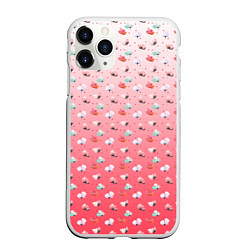 Чехол iPhone 11 Pro матовый Пижамный цветочек, цвет: 3D-белый