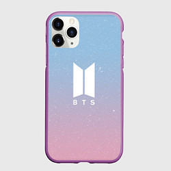 Чехол iPhone 11 Pro матовый BTS, цвет: 3D-фиолетовый