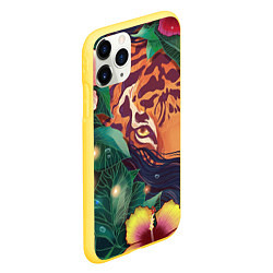 Чехол iPhone 11 Pro матовый Джунгли, цвет: 3D-желтый — фото 2