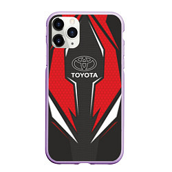 Чехол iPhone 11 Pro матовый Toyota Driver team Red, цвет: 3D-сиреневый