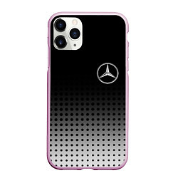 Чехол iPhone 11 Pro матовый Mercedes-Benz, цвет: 3D-розовый