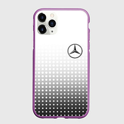 Чехол iPhone 11 Pro матовый Mercedes-Benz, цвет: 3D-фиолетовый
