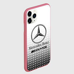 Чехол iPhone 11 Pro матовый Mercedes-Benz, цвет: 3D-малиновый — фото 2