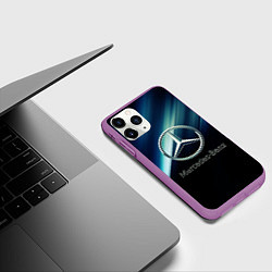 Чехол iPhone 11 Pro матовый Mercedes, цвет: 3D-фиолетовый — фото 2