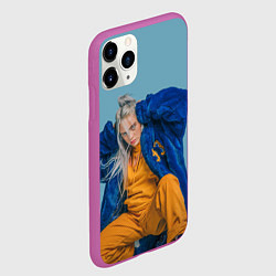 Чехол iPhone 11 Pro матовый Billie Eilish, цвет: 3D-фиолетовый — фото 2