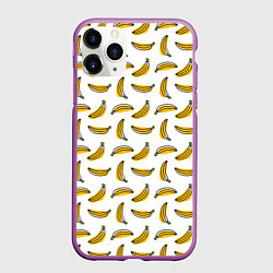 Чехол iPhone 11 Pro матовый Бананы, цвет: 3D-фиолетовый