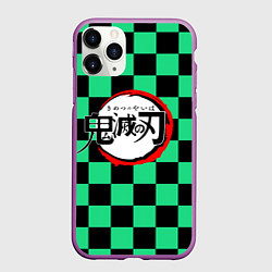 Чехол iPhone 11 Pro матовый KIMETSU NO YAIBA, цвет: 3D-фиолетовый
