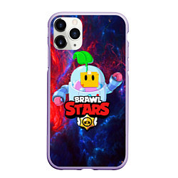 Чехол iPhone 11 Pro матовый BRAWL STARS SPROUT, цвет: 3D-светло-сиреневый