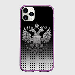 Чехол iPhone 11 Pro матовый Герб, цвет: 3D-фиолетовый
