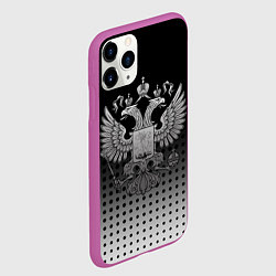 Чехол iPhone 11 Pro матовый Герб, цвет: 3D-фиолетовый — фото 2