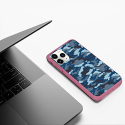 Чехол iPhone 11 Pro матовый Камуфляж МВД, цвет: 3D-малиновый — фото 2