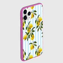 Чехол iPhone 11 Pro матовый Лимоны, цвет: 3D-фиолетовый — фото 2