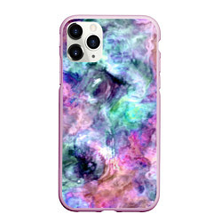 Чехол iPhone 11 Pro матовый Color splashes, цвет: 3D-розовый
