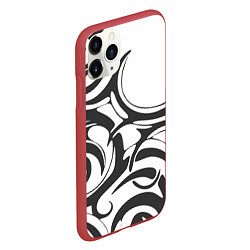 Чехол iPhone 11 Pro матовый Узоры, цвет: 3D-красный — фото 2