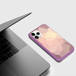 Чехол iPhone 11 Pro матовый Пикси кристаллы, цвет: 3D-фиолетовый — фото 2