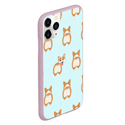 Чехол iPhone 11 Pro матовый Корги, цвет: 3D-розовый — фото 2