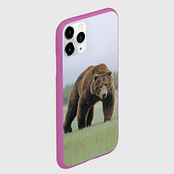 Чехол iPhone 11 Pro матовый Россия, цвет: 3D-фиолетовый — фото 2