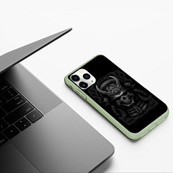Чехол iPhone 11 Pro матовый Самурай и Честь, цвет: 3D-салатовый — фото 2