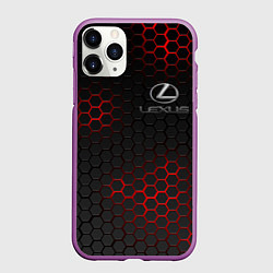 Чехол iPhone 11 Pro матовый LEXUS, цвет: 3D-фиолетовый