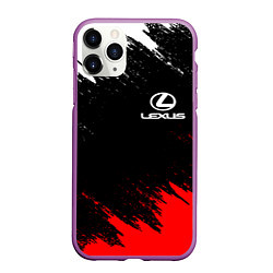 Чехол iPhone 11 Pro матовый LEXUS, цвет: 3D-фиолетовый