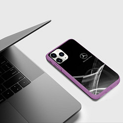 Чехол iPhone 11 Pro матовый MERCEDES, цвет: 3D-фиолетовый — фото 2